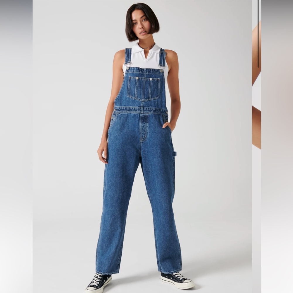 Aritzia denim overalls